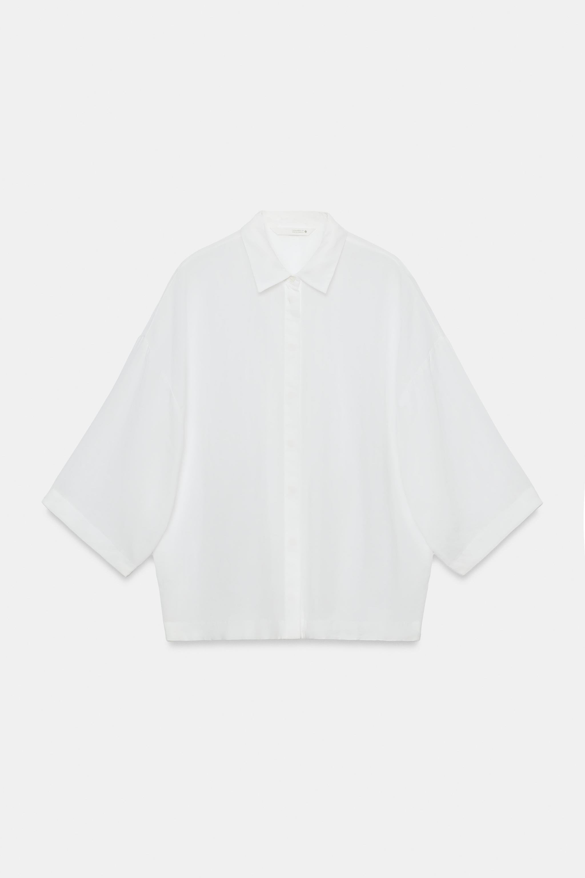 CHEMISE OVERSIZE AVEC RAMIE ZW COLLECTION